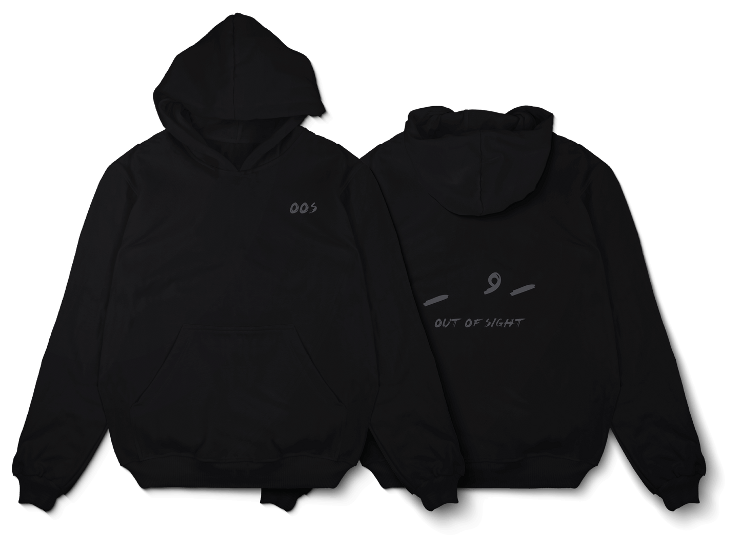 "ENCODED" OOS Black Hoodie