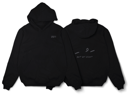 "ENCODED" OOS Black Hoodie